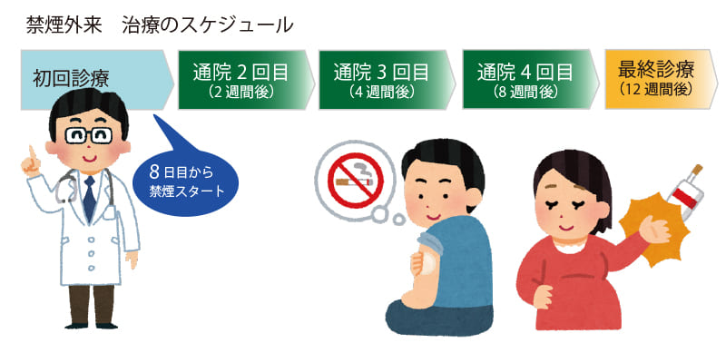 禁煙外来の治療スケジュール